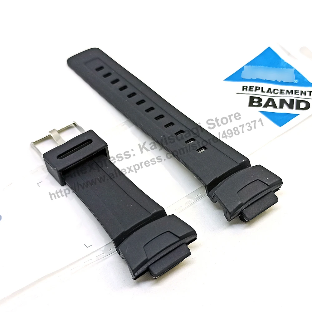 16mm Black Rubber Watch Band / Strap Compatible for Casio G-Shock G-100 , G-101 , G-200 , G-2110 , G-2300 , G-2300B , G-2300F