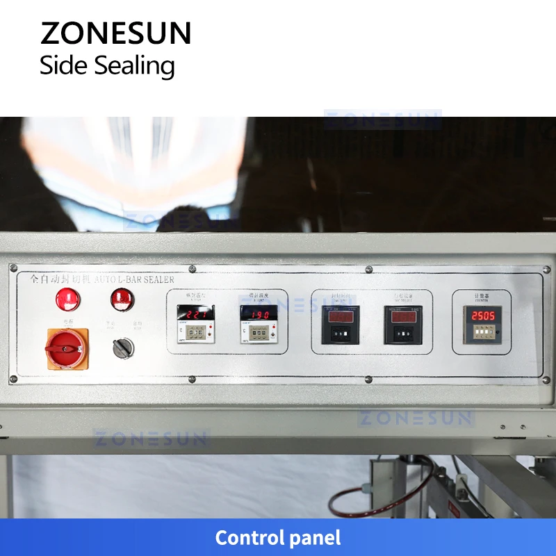 ZONESUN ZS-BF650 آلة تغليف الانكماش الجانبي الأوتوماتيكية لفيلم POF/PE