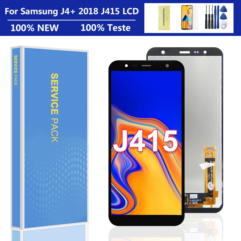 Wysokiej jakości wyświetlacz do Samsung J4+ 2018 J4 Plus J415 J415F J410 J6 Prime J6 Plus 2018 J610 Wyświetlacz LCD Ekran dotykowy
