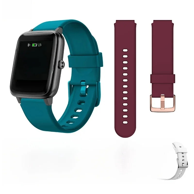 Bracelet en Silicone d'origine pour bracelet ID205L 19mm bruit coloré impulsion Smartwatch 19mm bracelet en Silicone pour ID205L boucle colorée