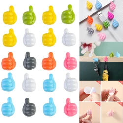 2/5/10pc Silicone Thumb Wall Hook Self Adhesive Cable Wire Organizer Office Data Wire Key Holder Hook For Home Kitchen Gadget