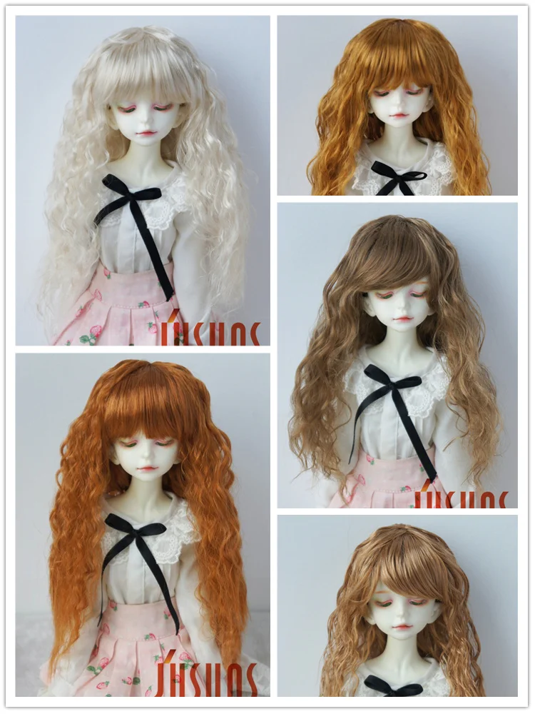 

JD041 1/6 1/4 1/3 Long Wave Doll syntheitc mohair wigs Suir for size 6-7inch 7-8inch 8-9inch 9-10inch Doll Top BJD accessories