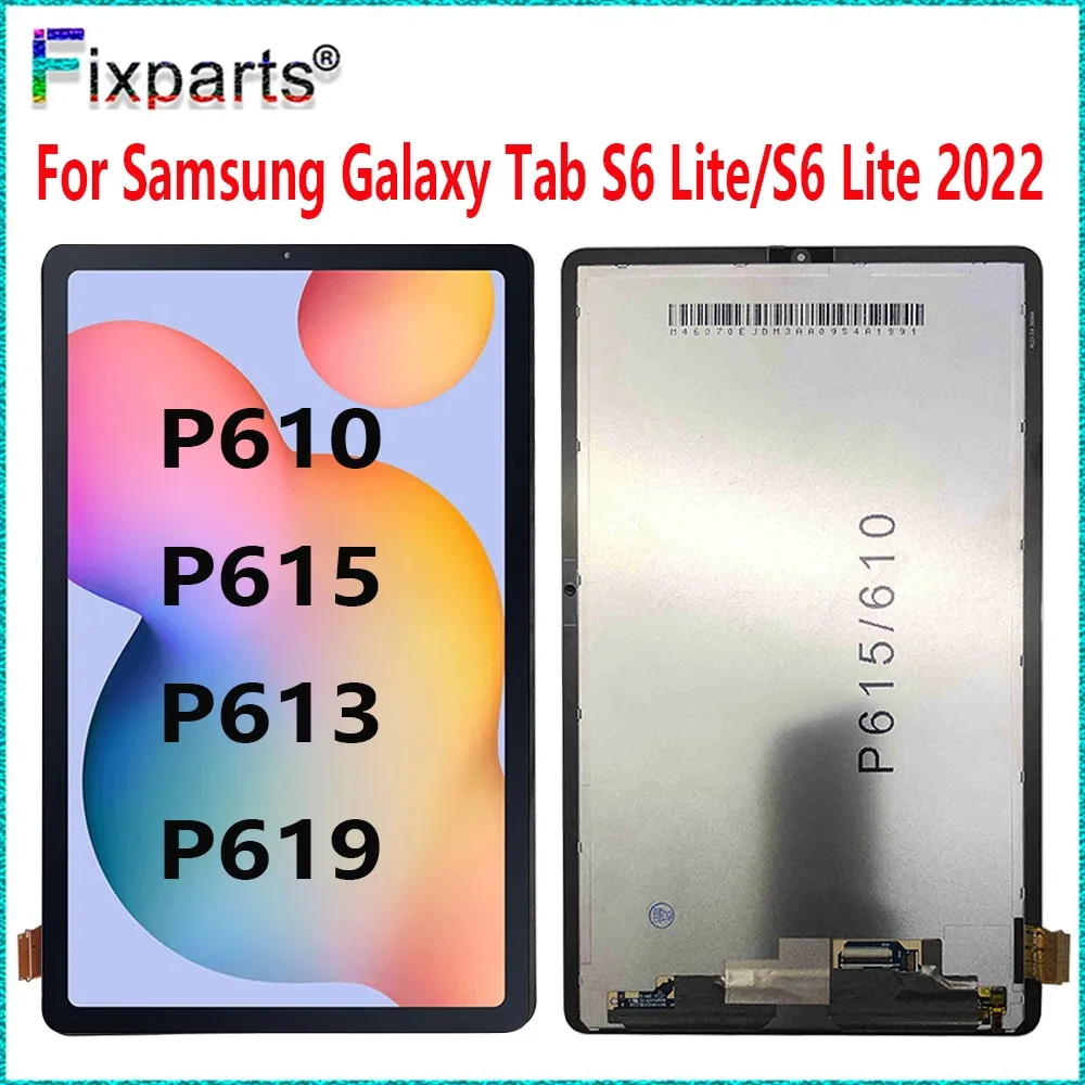 For Samsung Galaxy Tab S6 Lite LCD Display SM-P610 P615 Screen Replacement Digitizer For Samsung S6 Lite 2022 P613 P619 Display