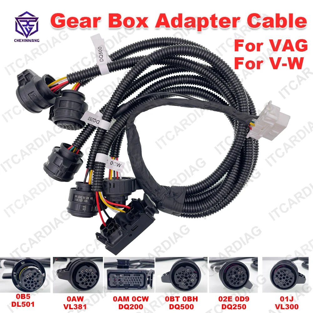 For VAG Gear Box Adapter Cables For V-W OBD2 Converter Cable For DQ250 DQ200 VL381 VL300 DQ500 DL501 Car Diagnostic Tools