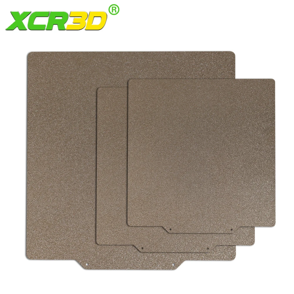 XCR 3D Printer Parts PEI Powder Coated Spring Steel Sheet Double Sided Textured Build Plate Base Heat bed 220/235/310/410mm