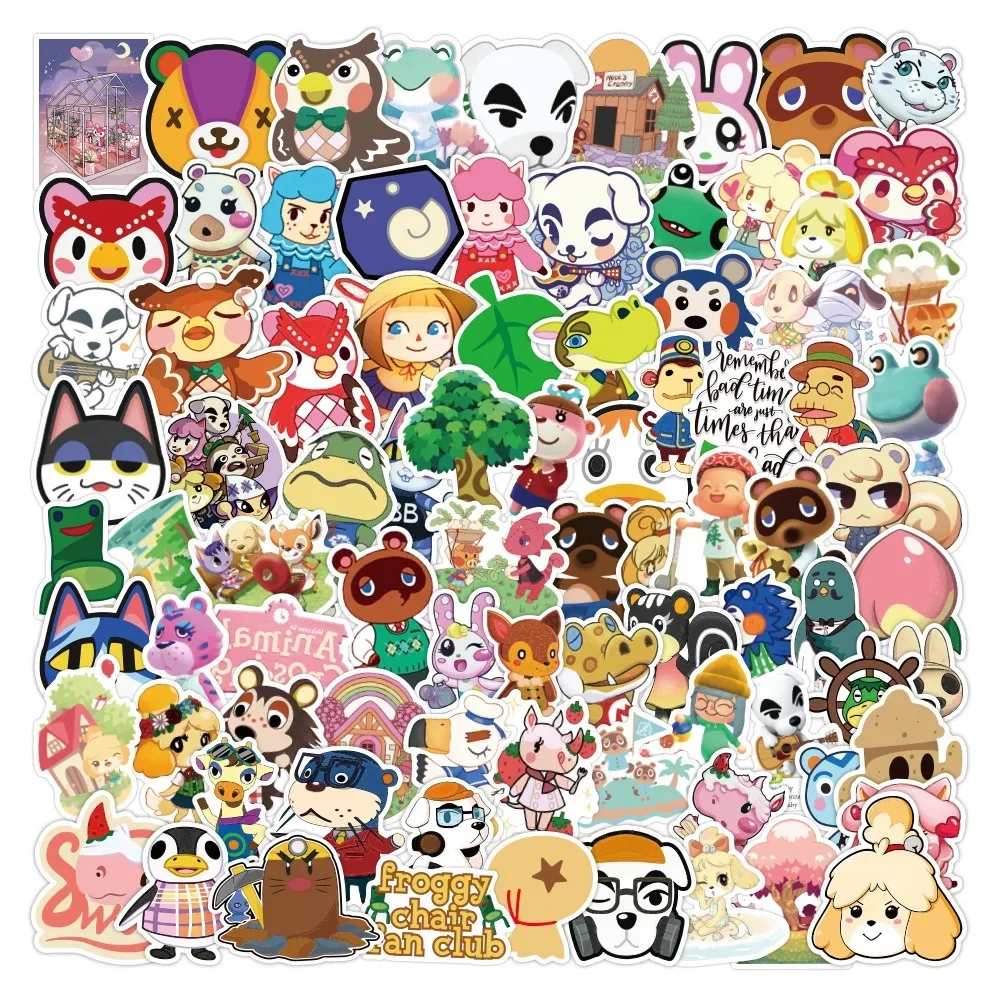 AliExpress Kpustyle 10/30/50/100pcs Classic Game Animal Crossing: New Horizons Stickers Cute Cartoon Graffiti Sticker Decals for Suitcase Diary Bike