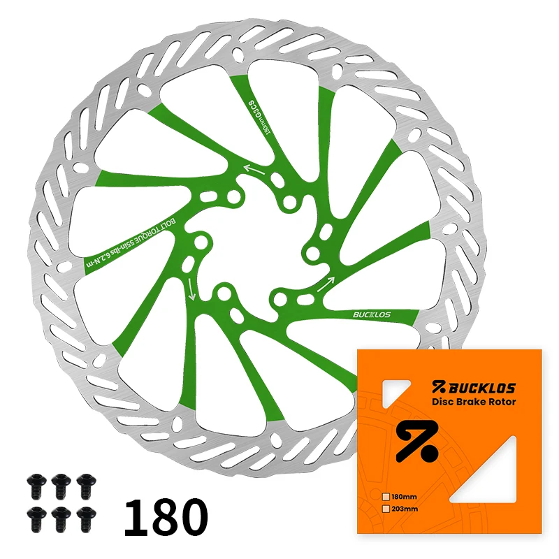 BUCKLOS G3 Fahrrad Rotor 160mm 180mm 203mm Fahrrad Bremsscheibe Atmungsaktive Fahrrad Bremsscheibe Langlebig Straße MTB Rotor