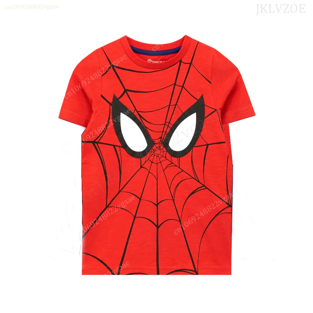 Marvel Avengers Spider Man T Shirt Kids Men Short Sleeve Tee Shirt Clothes Children Family Spiderman Cosplay