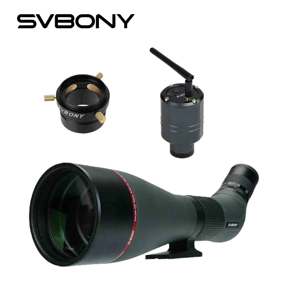 SVBONY SA401 25-75X100 APO Telescopic sight Army Green 45 degree 1.25 inch Eyepiece Interface Best Shooting