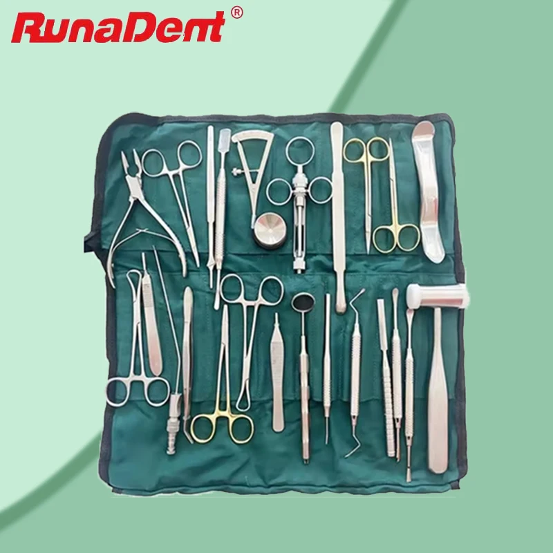 

Dental Implant Kit 26Pcs Surgical Grade Stainless Steel Instruments for Oral Implantology Surgery