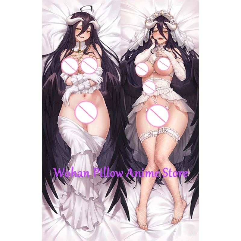 

Dakimakura Anime Pillow Cover Albedo Double Sided Print Life-size Halloween Christmas Decoration