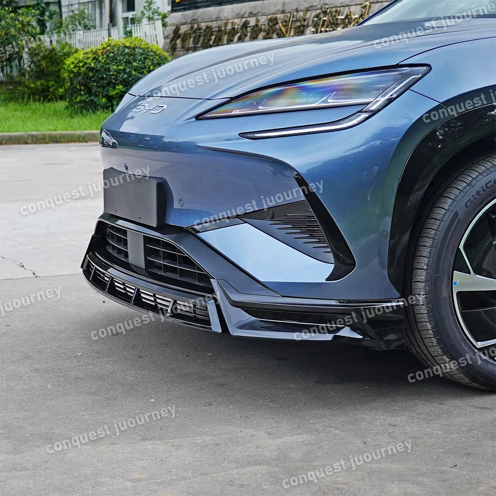 Car Body Kits Extension for BYD EV Sealion 7 2025+ AD Sport ABS Front Bumper Lip Glossy Black Rear Diffuser Auto Exterior Tuning