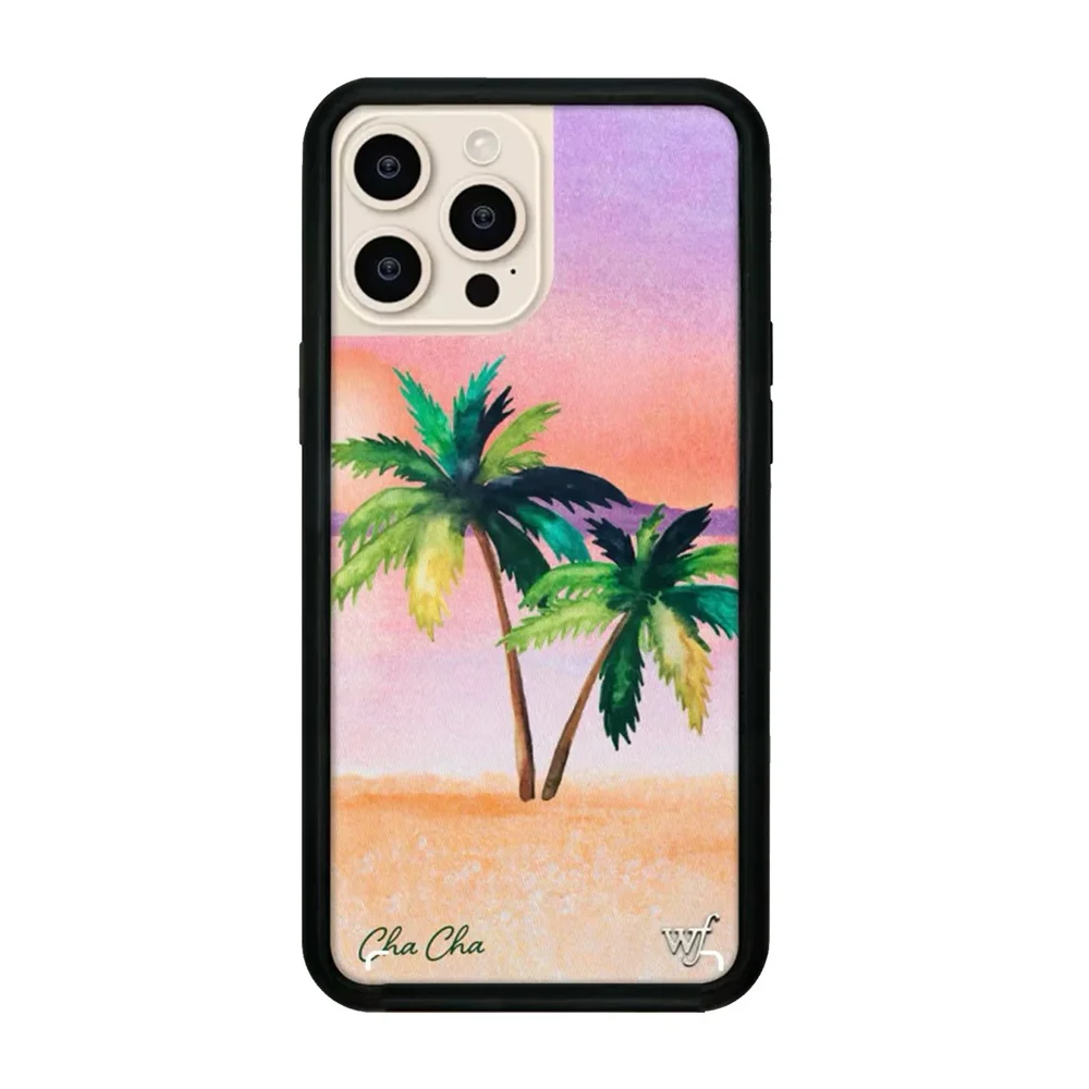 جديد Wildflower الفراولة منقطة جراب هاتف ل 17 16 برو ماكس 12 13 14 15 زائد 17 برو Fundas لطيف الدب ثلاثية الأبعاد WF واقية كوف