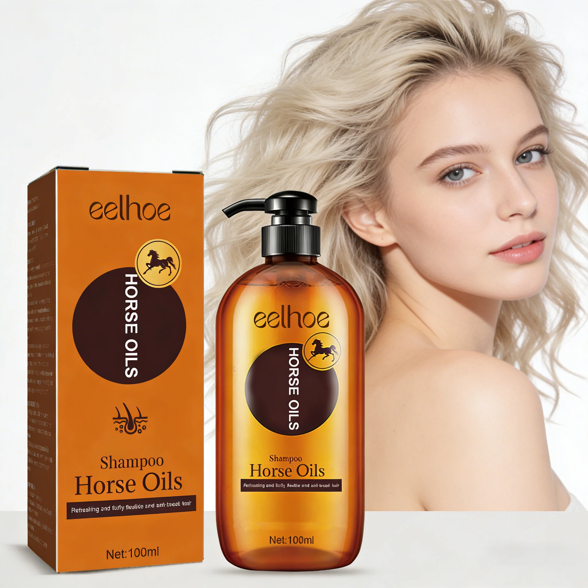 

Шампунь EELHOE с конским маслом для роста волос, питательный, безопасный, восстанавливающий, эфирный, против выпадения волос, для ухода и питания волос