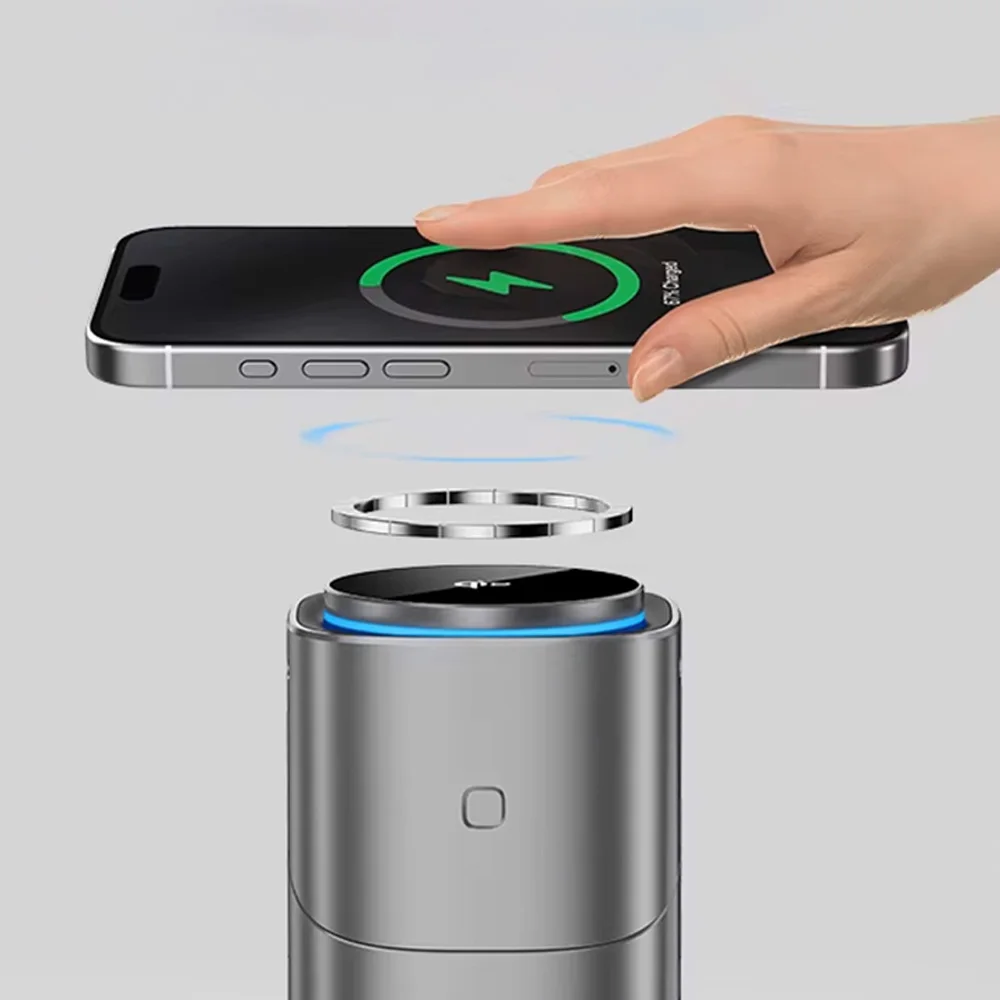 ساعة ذكية Qi2 Magsafe 3in1 بلمسة واحدة تبريد لاسلكية متعددة شاحن Galaxy Watch Apple Watch