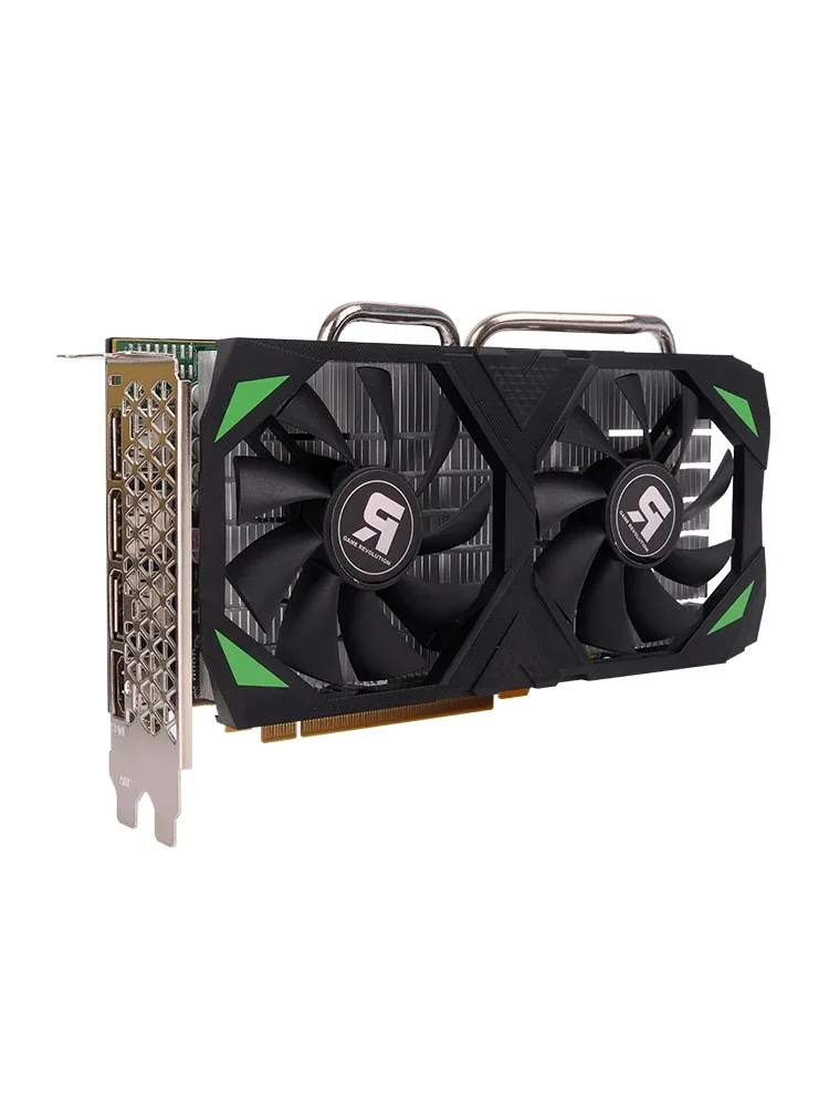 중고 게임 레볼루션 AMD RX 580, 8GB GDDR5 256 비트, 블랙 GPU 데스크 컴퓨터, 게임용 그래픽 카드