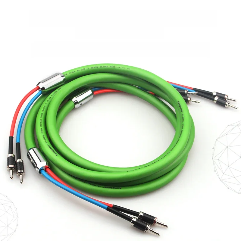 Xangsane Hi-Fi SP-6008Ag 7N OCC posrebrzany kabel głośnikowy głośnik wzmacniacz kabel centralny profesjonalny wtyczka bananowa AV Audio — 2