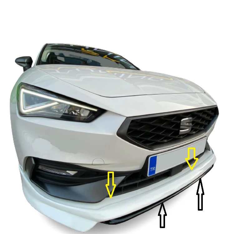 For Seat Leon Mk4 2020 2021 2022 Models Fr Style Lip  Abt Style Prefix (plastic) - Body Kit Chrome Accessory Spoiler Protector