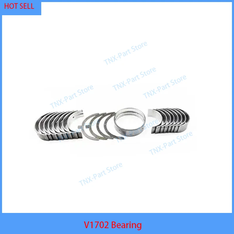 For Kubota V1702 Crankshaft Main Bearing Connecting Rod Bearing Set With Thrust Washer Overhaul Rebuild Kit