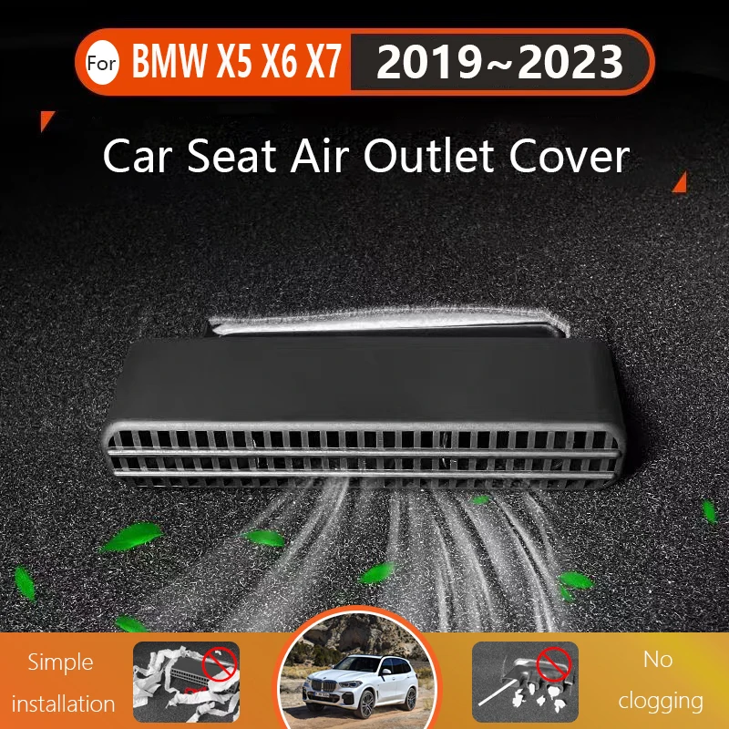 For BMW X5 G05 X6 G06 X7 G07 M50d M60i 2019~2023 Car Seater Air Vent Covers Under Ventilation Outlet Grille Footwell Accessories