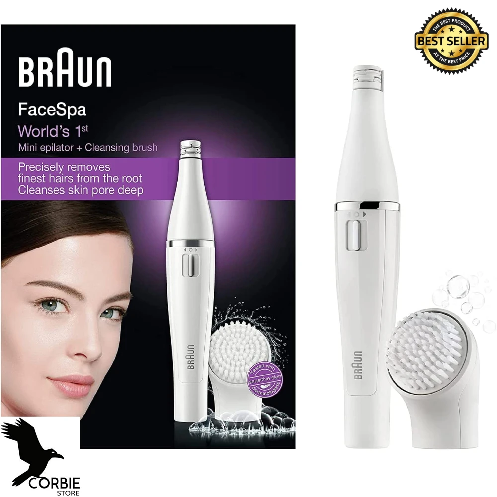 Braun Se810 Face Facial Epilator For Hair Removal, Facial Cleansing, Skin Revitalization+Additional Battery