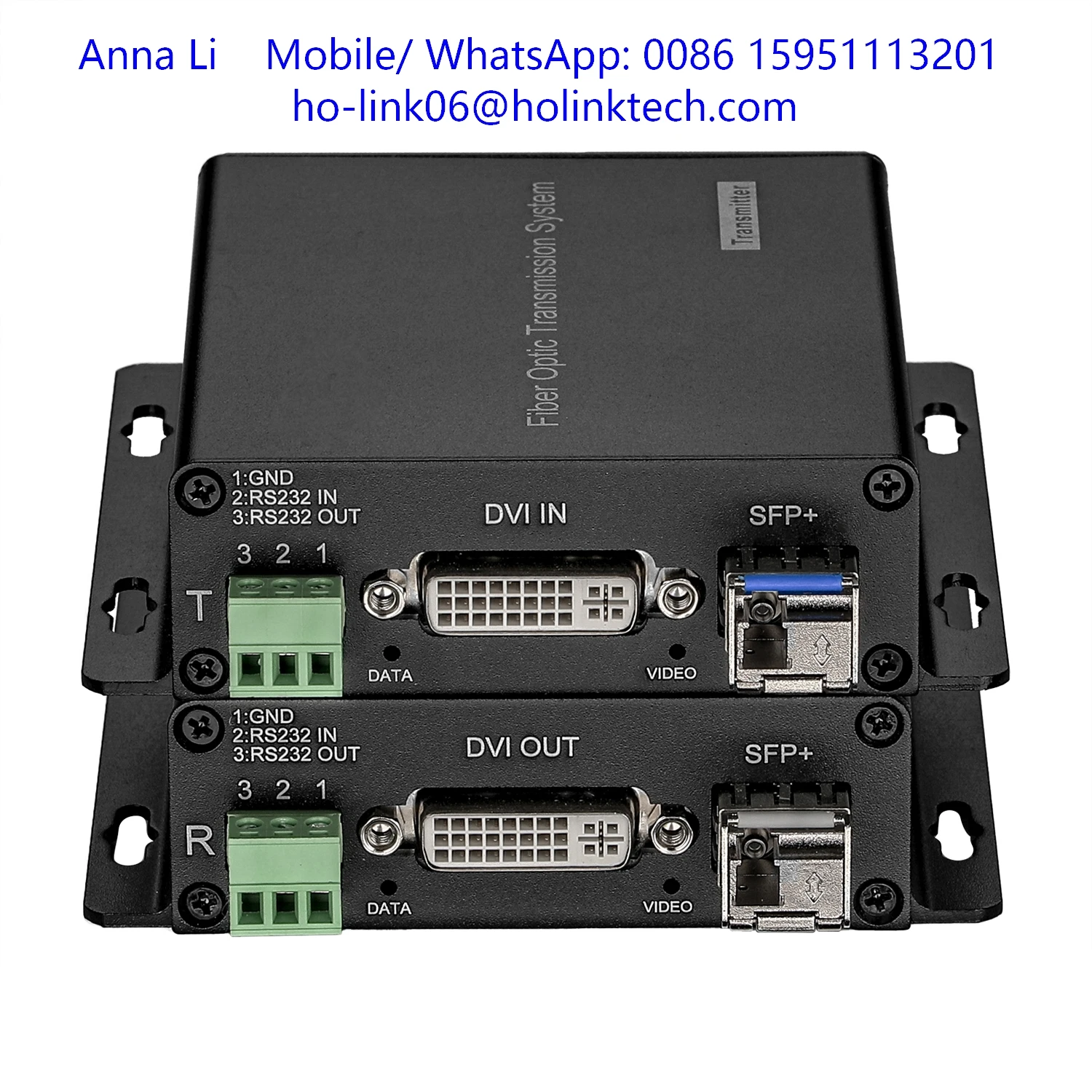 

10KM LC Fiber 1 channel DVI 4K30HZ video 1 channel bidirectional RS232 data fiber Optic Converter extender receiver