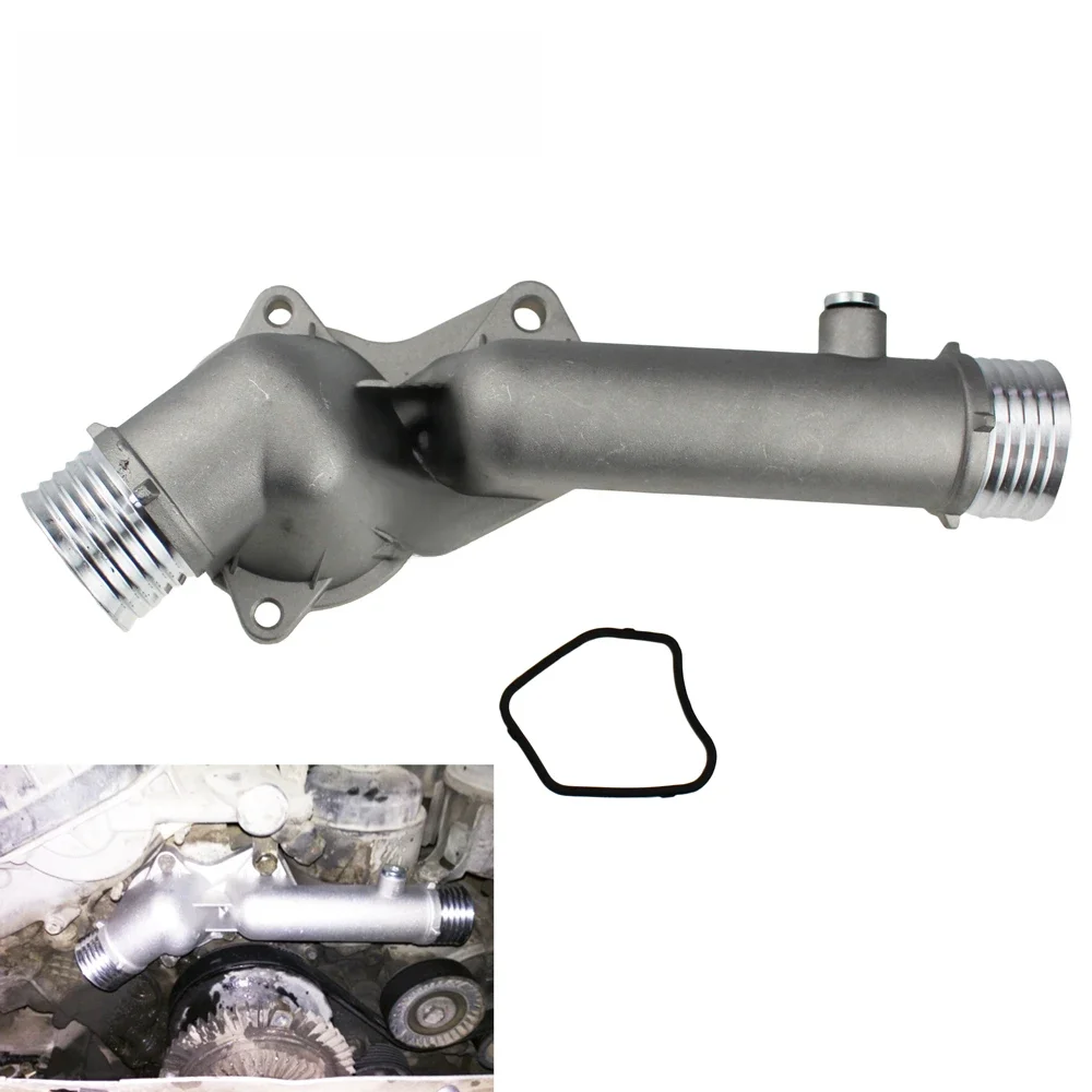 Thermostat Gehäuse Für BMW 5 7 E38 E39 520 528i Verbesserte Aluminium Metall Wasserpfeife Kühlmittel Outlet Wasser Hals Flansch 11531740478
