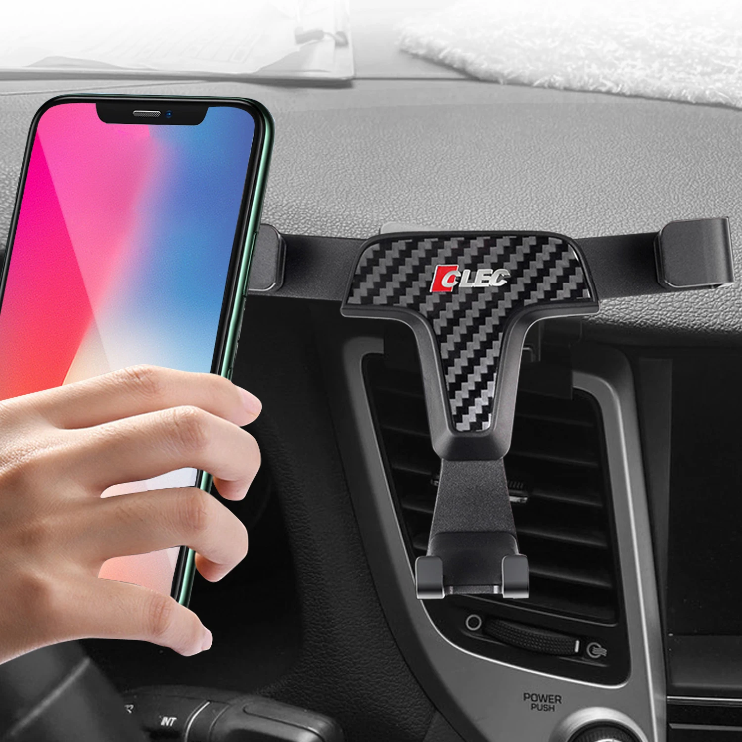 

LHD! Автомобильные аксессуары для Hyundai Tucson 2021 2022 2023 гравитационный Автомобильный держатель для телефона крепление на вентиляционное отверстие подставка для мобильного телефона крепление на приборную панель