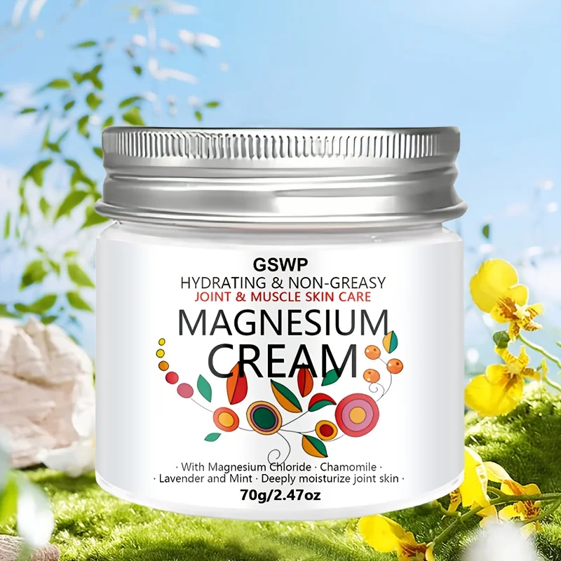 GSWP Magnesium Joint Skin Care Cream, Infused with Lavender and Chamomile, Provides Deep Moisturisation for Joint Skin. 70g/140g
