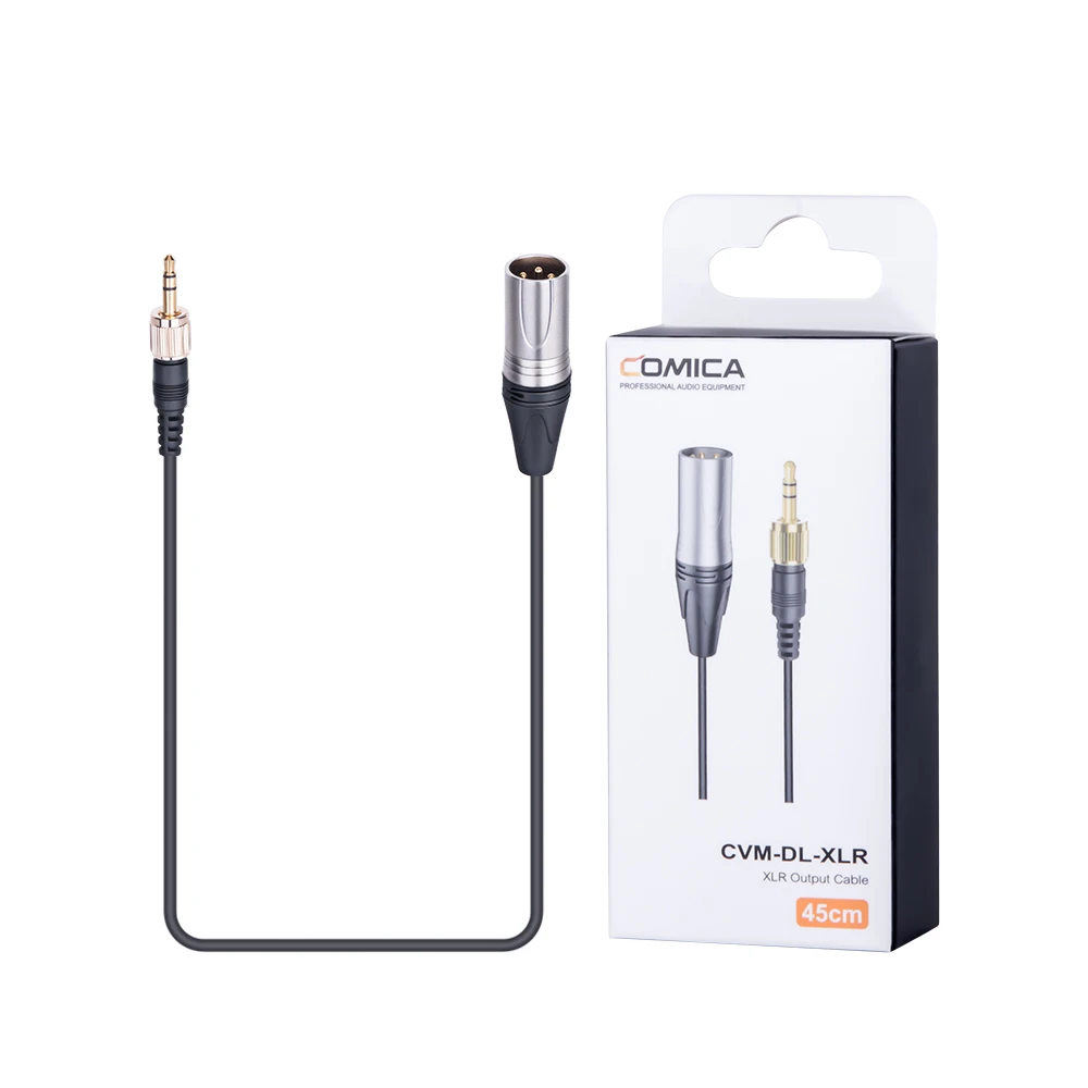 COMICA CVM-DL-XLR XLR-audiokabel, audio-uitgangsadapter, uitgangsbedrading met vergrendelplaat voor draadloze microfoons WM200, WM300, WM100 PLUS.