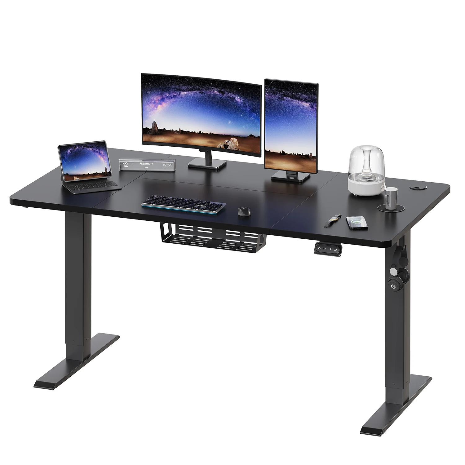 Devoko In hoogte verstelbaar bureau 140x60 cm Elektrisch in hoogte verstelbaar stabiel bureau