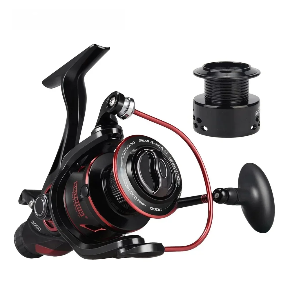 KastKing Sharky Baitfeeder III Spinning Angelrolle, abgeschirmter Edelstahl BB Carbon Fiber Drag für Live Liner Bait Action