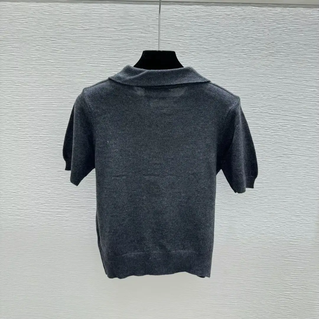 

2026 New Women Clothes Early Spring Wear Knitted Polo Shirt Style Short Sleeve Pure Cotton Material Comfortable Versatile Simple