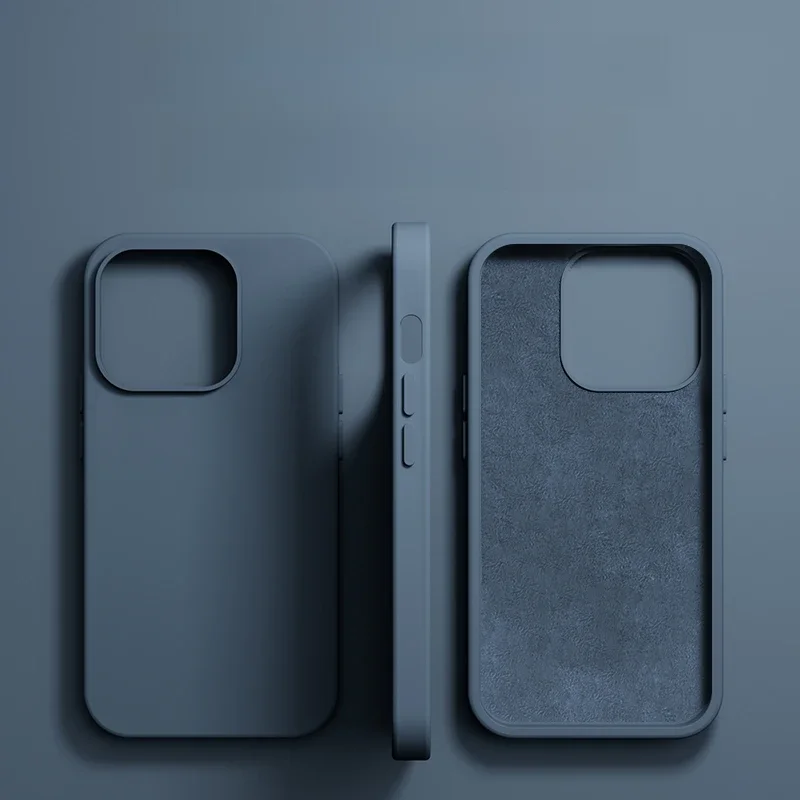 Coque en silicone liquide antichoc d'origine pour iPhone, coques de téléphone, accessoires de luxe, 14, 11, 12, 13 Pro Max, Mini, XS, Poly, X, 7, 8 Plus, SE