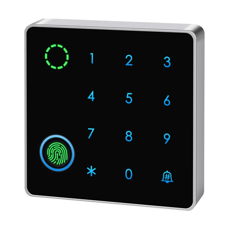 Leshine 500 Users Wifi Touch Keypad Access Control Fingerprint Password EM Card PIN  Mobile Phone Tuya APP for iOS Android