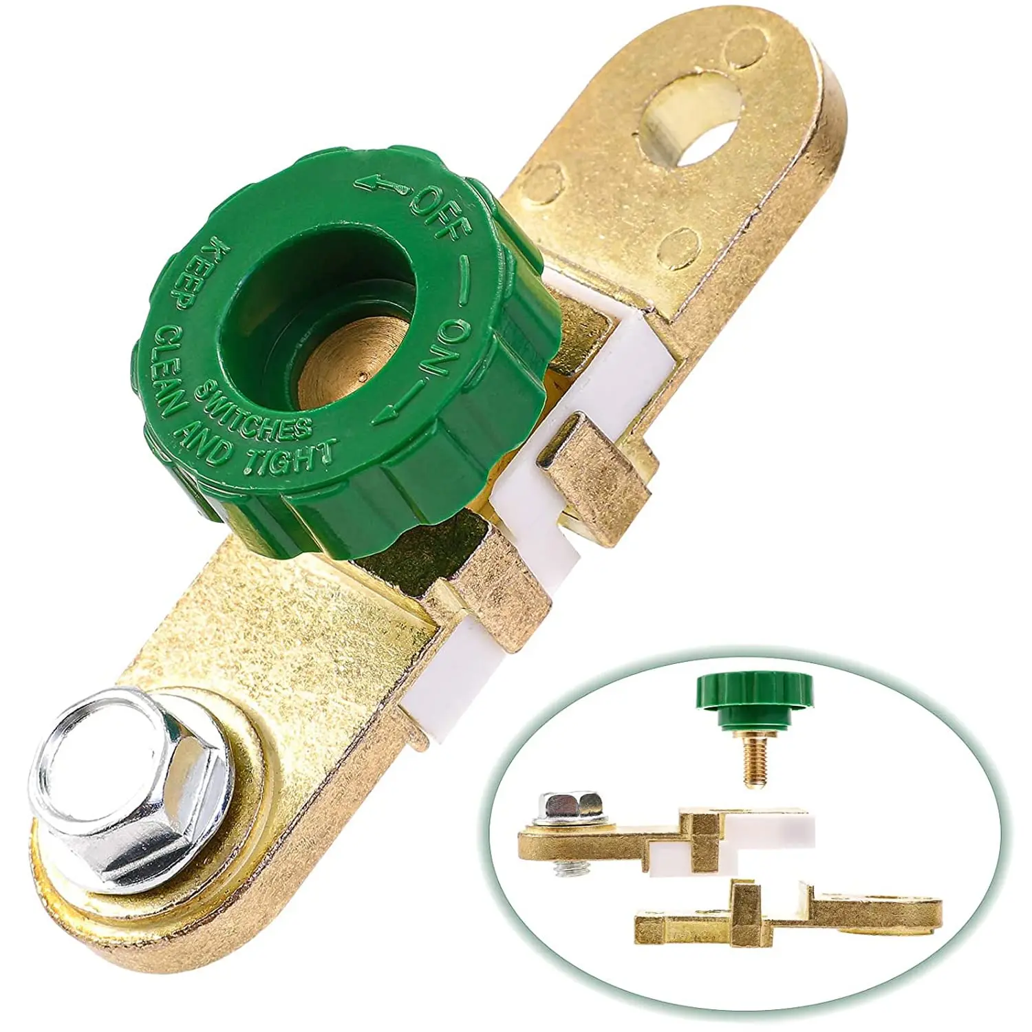 

Side Post Car Battery Disconnect Switch Battery Terminal Link Quick Switch Battery Master Switch Isolator Power Disconnect CutOf