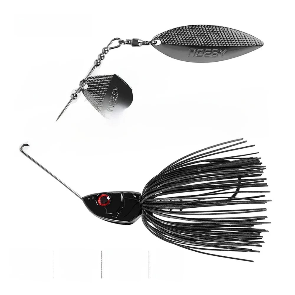 Noeby Spinnerbait 10.5g 14g 21g 28g Double lame de saule aiguille appât de natation cuillère Wobblers basse Spinner appât leurre de pêche