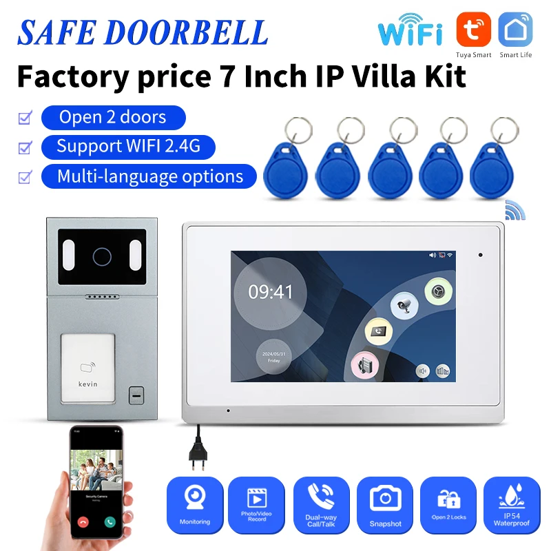 

Source Manufacturer External Security Cameras Wifi Tuya Video Door Phone Snapshot Photo When Vistor Call Intercom Telephone