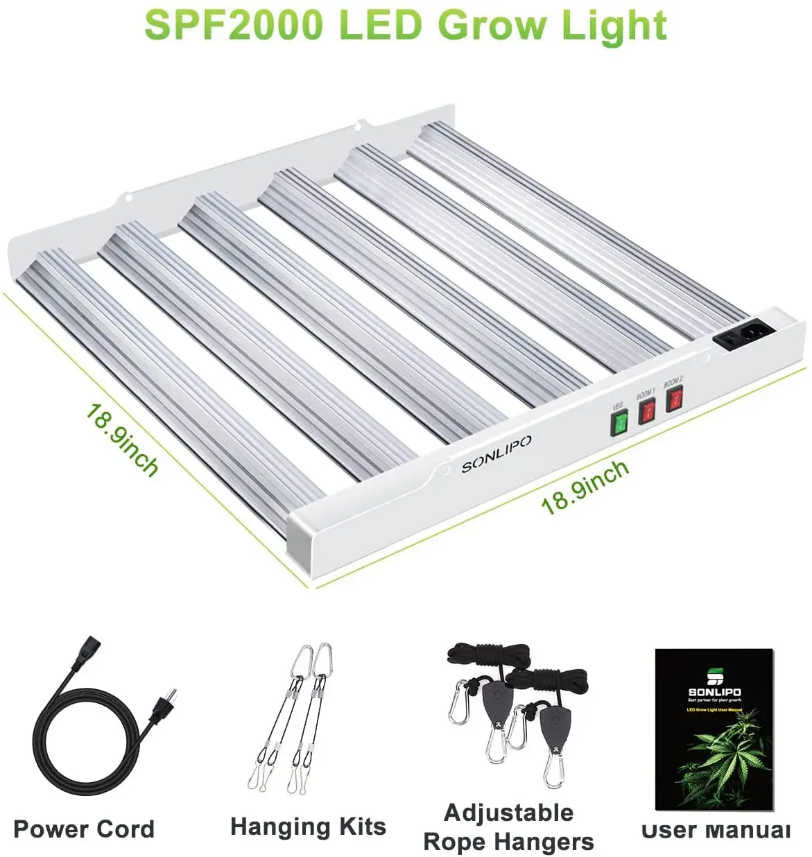 Full Spectrum LED Grow Light 200W 400W 600W AC85-277V  Super Brightness  Greenhouse Flowers Seeds plant Growth Lamp