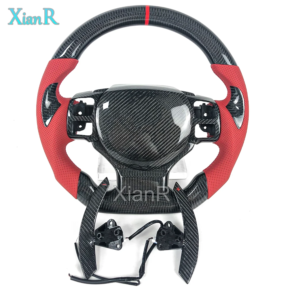 

Car accessories for Lexus IS250 IS300 IS350 RCF NX GSF Customized carbon fiber steering wheel with carbon fiber shift paddles