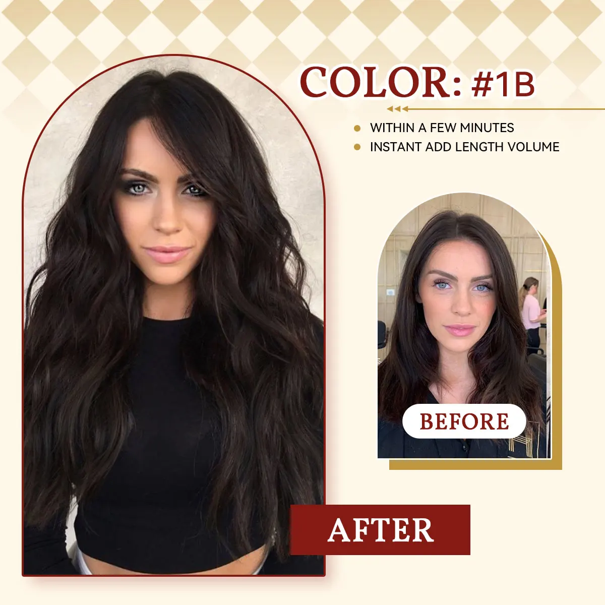 Extensiones de cabello humano con Clip de onda Natural 12A, 7 unidades/juego, Clip de Color negro Natural, cabello Remy de 14-24 pulgadas para mujer ﻿