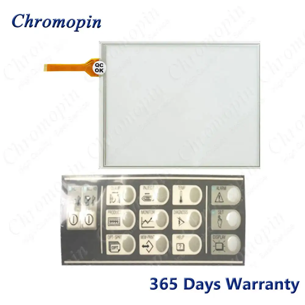 Touchscreen Glazen Digitizer Voor Toshiba Injectvisor V21 Spuitgietmachine Met Membraanfilm Folie Schakelaar Toetsenbord