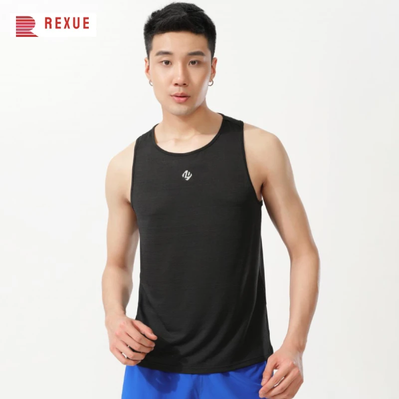 Summer Men Vest Marathon Running Sleeveless Tank Top Quick Drying Ultra-light Track And Field Polyester Workout Fitness Singlet