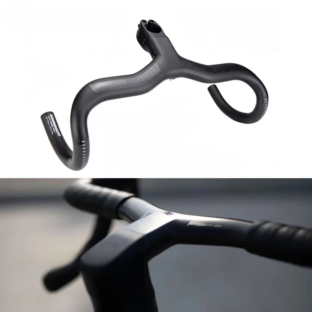 AliExpress syncros SYNCROS Creston iC Integrated Carbon Road Handlebar Internal Routing Di2 Matte Black Integrated Carbon Cockpit Bike Road Bar