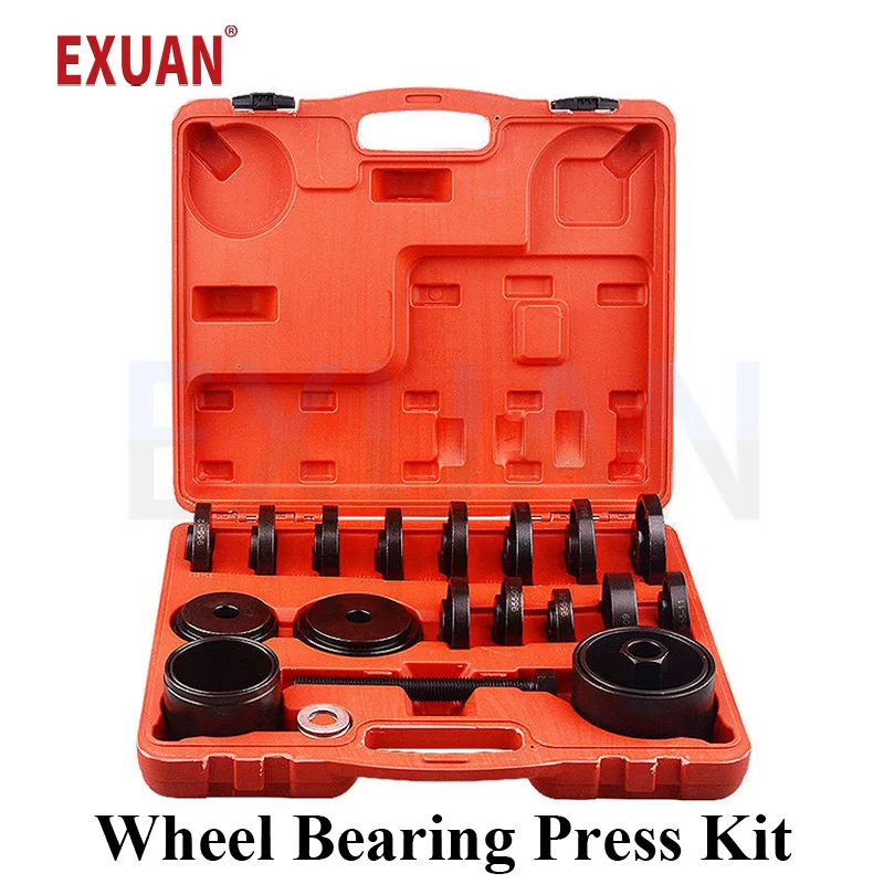 

Wheel Bearing Press Kit For Front Wheel Drive Bearing Removal & Installation Puller Tool Set with Sliding Screws Bushings Sleeve