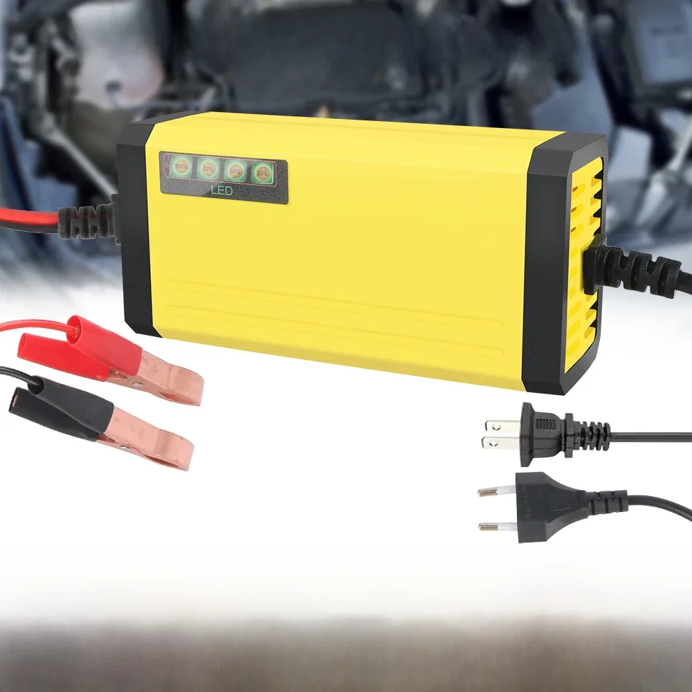220v power puls reparação carregador de bateria do carro 12v 2a display led moto caminhão carregador