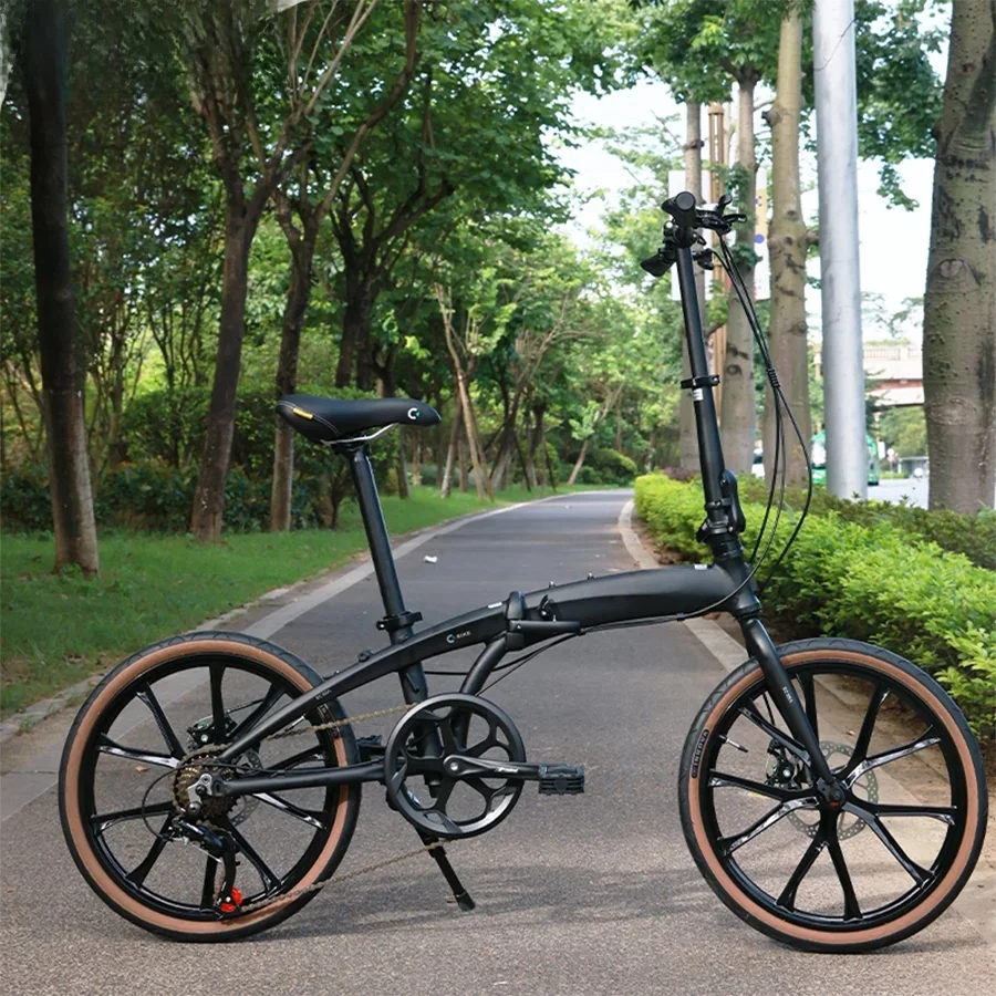 AliExpress kosda Kosda 20 inch Folding Bike 7-speed Aluminium Alloy Bike Frame Disc Brake Lightweight Portable Adult
