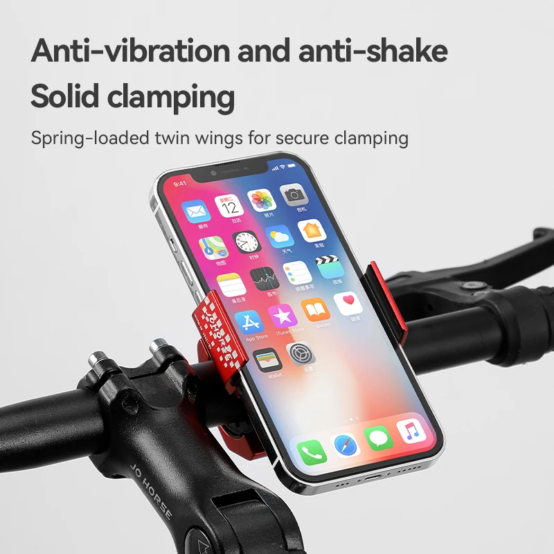 Bicycle Scooter Aluminum Alloy Mobile Phone Holder Navigation Bracket Ring Cell Phone Stand Cycling Accessories