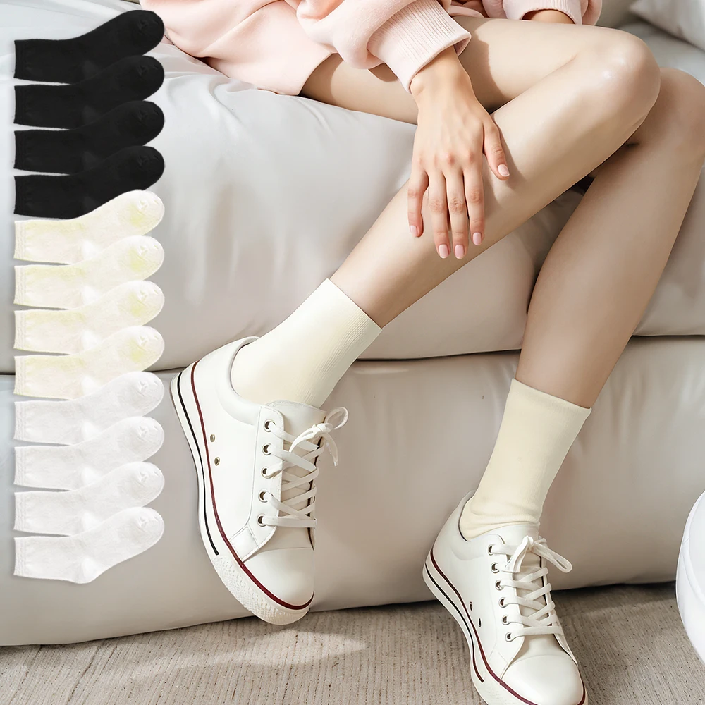 [12 Pairs] super special women's ankle socks set four seasons no pressure female student uniform socks