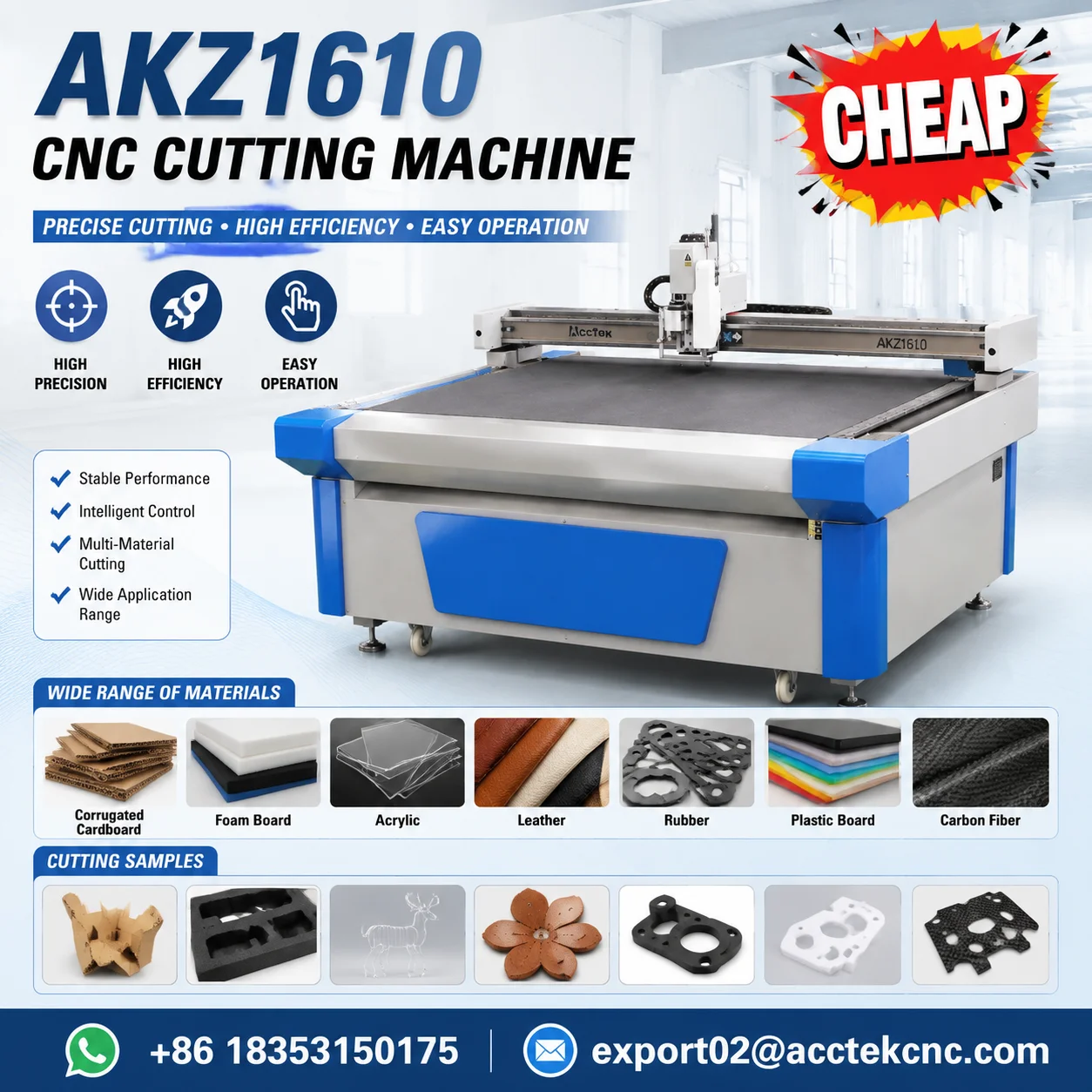 Flatbed 1600*1000mm CNC Automatic Oscillating Knife Cutting Machine Leather Cloth Fabric Cutting CNC Vibrate Cutter Price